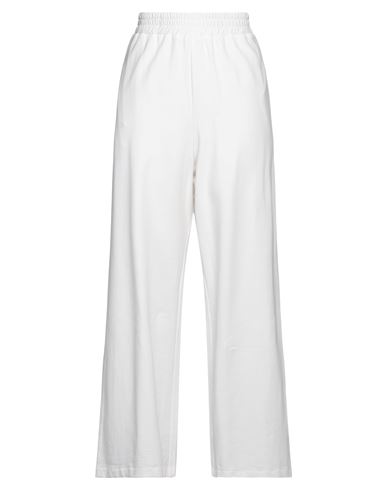 Merci .., Woman Pants White Size S Cotton, Elastane In White