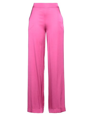 D-exterior D. Exterior Woman Pants Fuchsia Size 8 Viscose, Elastane In Pink