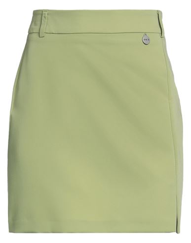 Berna Woman Mini Skirt Sage Green Size 8 Polyester, Rayon, Elastane