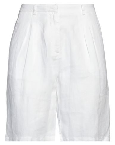 0039 Italy Woman Shorts & Bermuda Shorts White Size Xl Linen