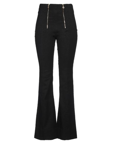 Patou Woman Pants Black Size 8 Cotton, Viscose, Linen, Polyamide, Synthetic Fibers