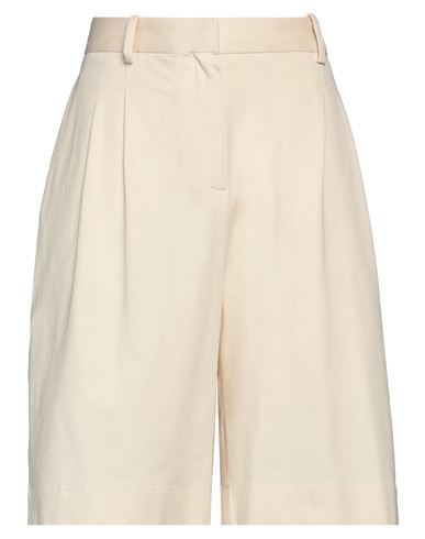 Circolo 1901 Woman Shorts & Bermuda Shorts Cream Size 2 Cotton, Elastane In White