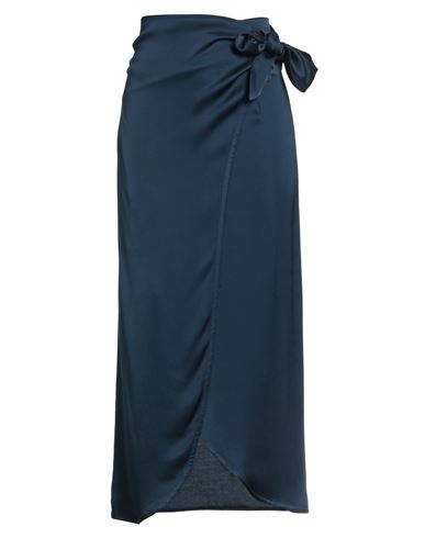 Ottod'ame Woman Midi Skirt Midnight Blue Size 10 Viscose