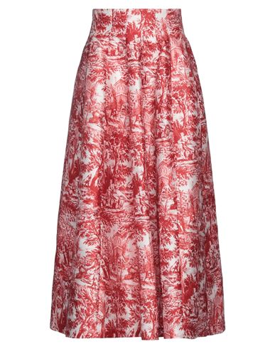 Philosophy Di Lorenzo Serafini Woman Maxi Skirt Brick Red Size 4 Polyester