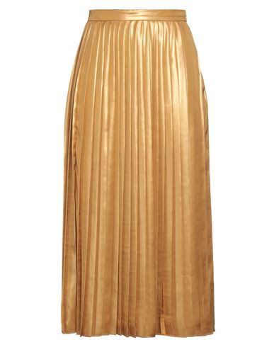 Max Mara Studio Woman Midi Skirt Gold Size 8 Polyester