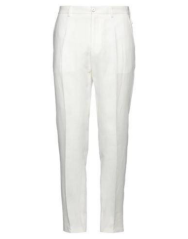 Shop Dolce & Gabbana Man Pants White Size 42 Linen