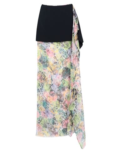 Dries Van Noten Layered Silk-blend And Floral-print Chiffon Maxi Wrap Skirt In Green