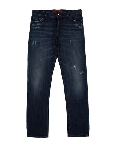 Shop Dolce & Gabbana Toddler Boy Jeans Blue Size 7 Cotton, Calfskin, Zamak