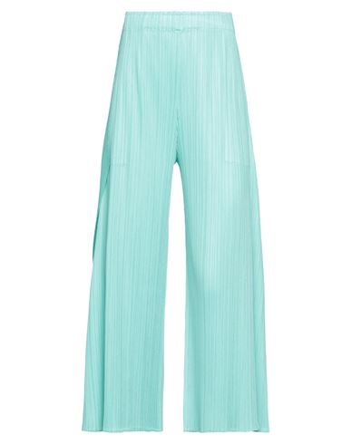 Issey Miyake Pleats Please  Woman Cropped Pants Light Green Size 4 Polyester