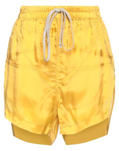 Shop Rick Owens Woman Shorts & Bermuda Shorts Ocher Size 4 Cupro In Yellow