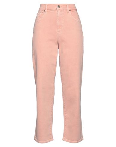 7 For All Mankind Woman Jeans Salmon Pink Size 31 Cotton, Elastane In Pink