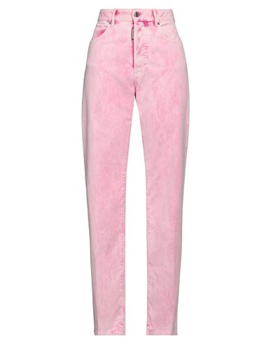 Dsquared2 Woman Pants Pink Size 10 Cotton, Elastane