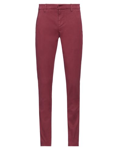 Dondup Man Pants Garnet Size 28 Cotton, Lyocell, Elastane In Red