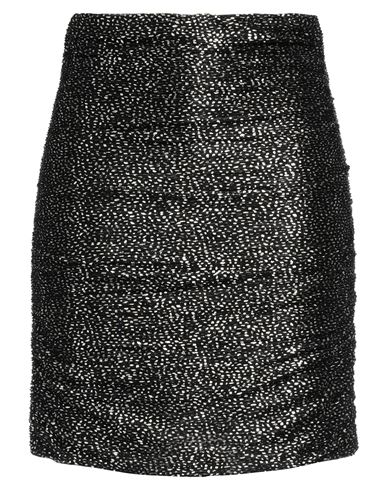 Sabina Musayev Sabina Musáyev Woman Mini Skirt Black Size L Polyester, Metallic Fiber