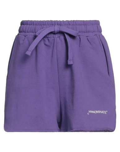 Hinnominate Woman Shorts & Bermuda Shorts Purple Size S Cotton