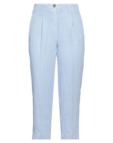 Kiltie Woman Pants Light Blue Size 10 Linen