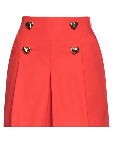 Moschino Woman Shorts & Bermuda Shorts Tomato Red Size 6 Cotton, Polyamide, Elastane
