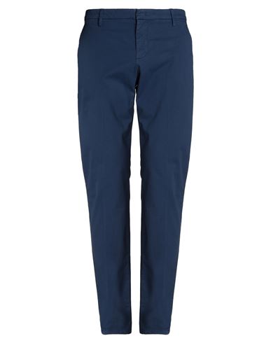 Dondup Man Pants Navy Blue Size 31 Cotton, Elastane