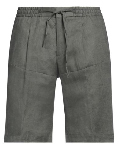 Manuel Ritz Man Shorts & Bermuda Shorts Military Green Size 34 Linen