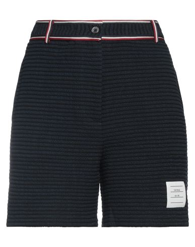 Thom Browne Woman Shorts & Bermuda Shorts Navy Blue Size 4 Cotton, Polyamide, Elastane