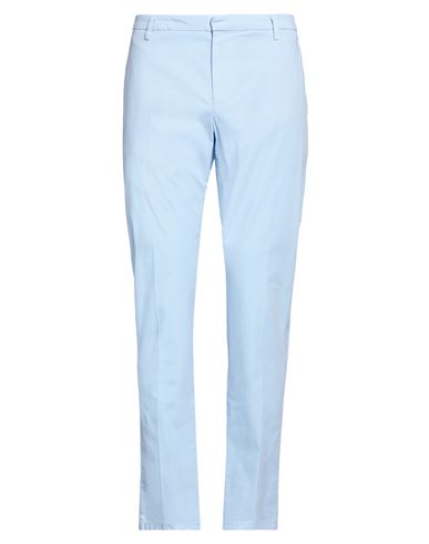 Dondup Man Pants Sky Blue Size 38 Cotton, Elastane In Blue