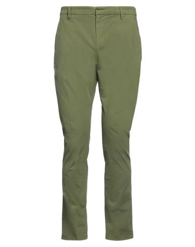 Dondup Man Pants Military Green Size 38 Cotton, Polyamide, Elastane
