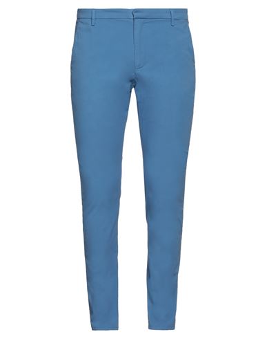 Dondup Man Pants Azure Size 36 Cotton, Elastane In Blue