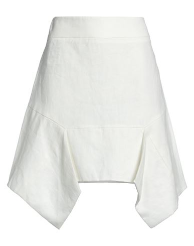 Bcbgmaxazria Woman Mini Skirt Ivory Size 0 Polyurethane In White