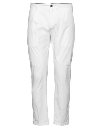 Department 5 Man Pants White Size 33 Cotton, Elastane