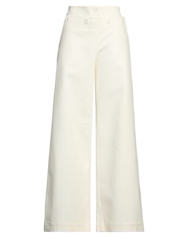 Max Mara Woman Denim Pants White Size 8 Cotton