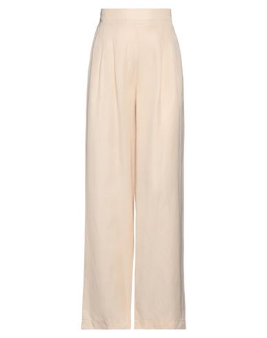 Anonyme Designers Woman Pants Beige Size 6 Tencel, Viscose, Linen