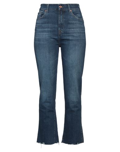 7 For All Mankind Woman Jeans Blue Size 31 Cotton, Elastane