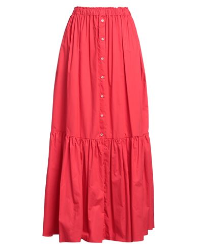 Aniye By Woman Maxi Skirt Red Size 6 Cotton In Red