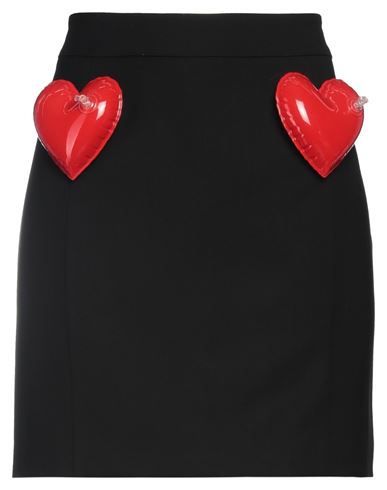 Moschino Woman Mini Skirt Black Size 8 Viscose, Virgin Wool, Elastane