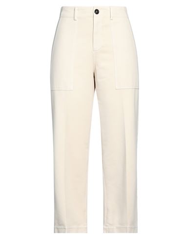 Circolo 1901 Woman Pants Cream Size 4 Cotton, Elastane In White