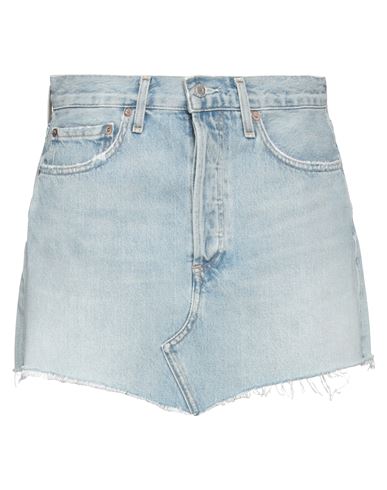 Shop Agolde Woman Denim Skirt Blue Size 27 Organic Cotton