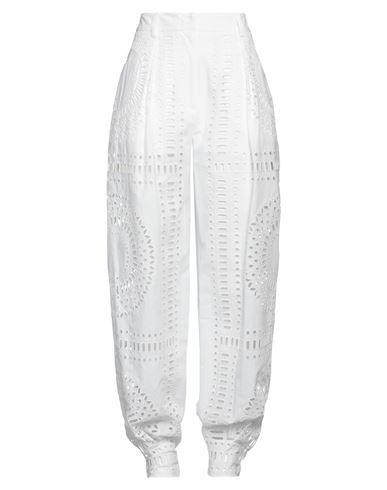 Alberta Ferretti Woman Pants White Size 8 Cotton, Polyester