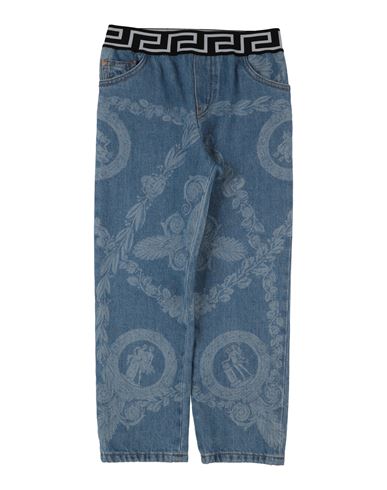Shop Versace Young Toddler Boy Denim Shorts Blue Size 6 Cotton, Polyester, Polyamide, Elastane