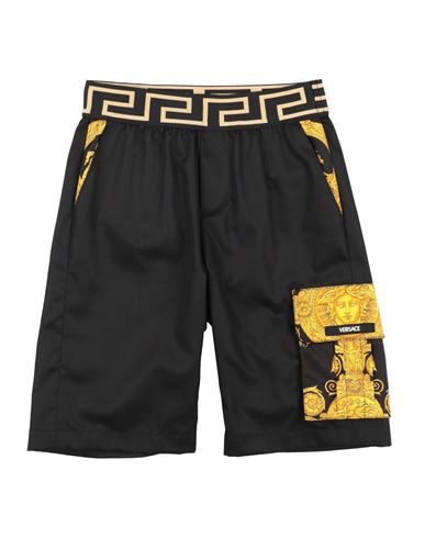 Shop Versace Young Toddler Boy Shorts & Bermuda Shorts Black Size 6 Cotton, Polyester, Polyamide, Elastan