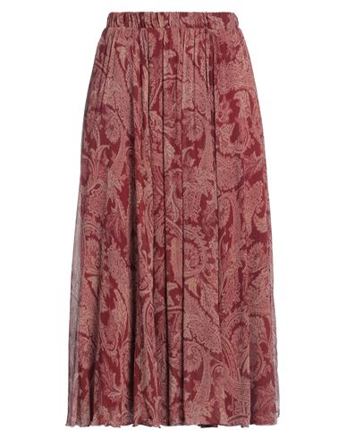 Aniye By Woman Midi Skirt Burgundy Size 6 Viscose In Red