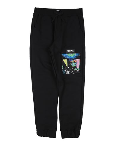 Versace Young Toddler Boy Pants Black Size 6 Cotton In Black
