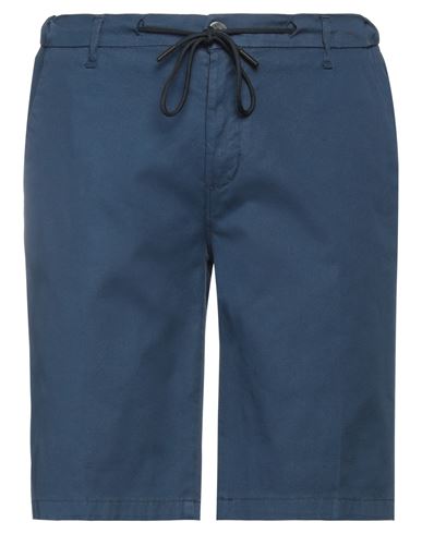 Moro Man Shorts & Bermuda Shorts Navy Blue Size 32 Linen, Cotton, Elastane