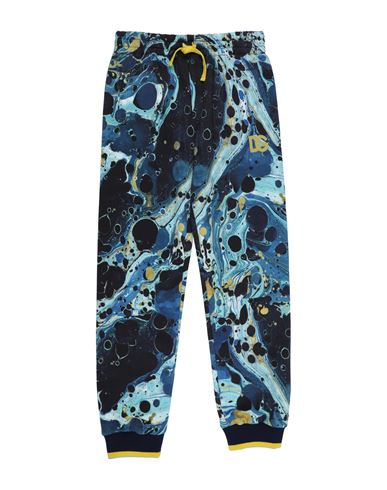 Shop Dolce & Gabbana Toddler Boy Pants Navy Blue Size 7 Cotton, Elastane