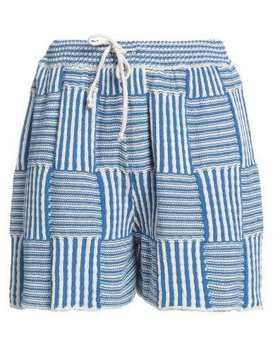 Solotre Woman Shorts & Bermuda Shorts Light Blue Size 3 Cotton, Linen