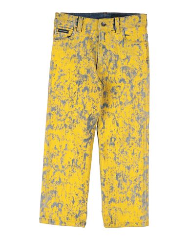Dolce & Gabbana Toddler Boy Jeans Yellow Size 5 Cotton, Elastane, Polyester In Yellow