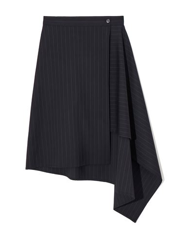 Shop Cos Woman Midi Skirt Midnight Blue Size 14 Wool