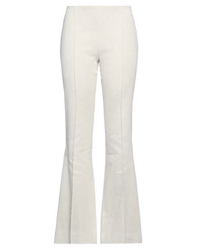 The Row Woman Pants Ivory Size 6 Cotton, Linen In White