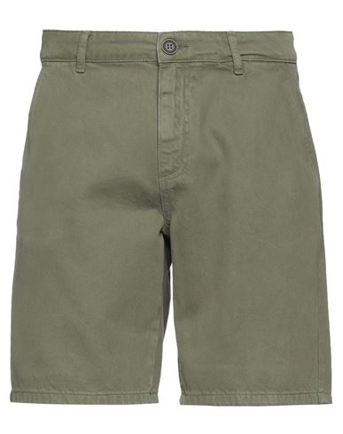 Anerkjendt Man Shorts & Bermuda Shorts Military Green Size S Cotton