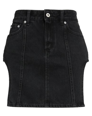 Shop Heron Preston Woman Denim Skirt Black Size 26 Cotton
