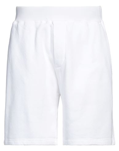 Dsquared2 Man Shorts & Bermuda Shorts White Size M Cotton